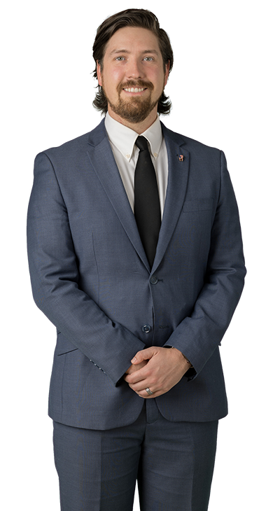 Full body shot of Quentin T. Knutson